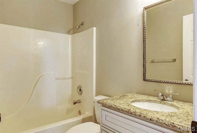 911 Valse Ct, Lake St Louis, MO 63367 - bathroom featuring vanity, bathtub / shower combination, and toilet