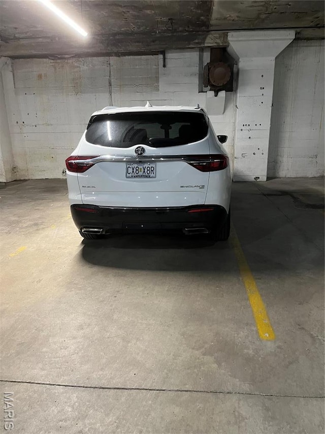 view of parking garage