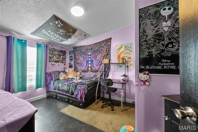 29 Pine Ln, Cedar Hill, MO 63016 - bedroom featuring a textured ceiling and baseboards