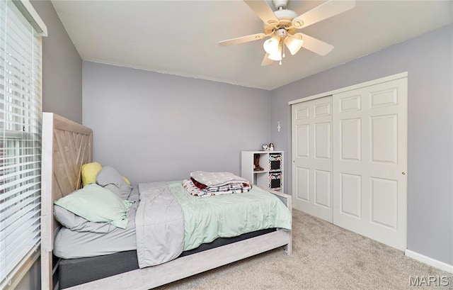 1866 Big Oak Dr, Troy, MO 63379 - carpeted bedroom with a closet and ceiling fan