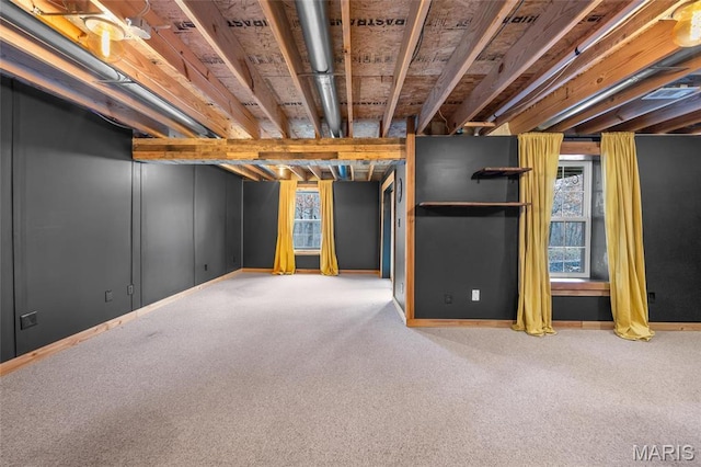 209 Hartland Ct, Hillsboro, MO 63050 - below grade area featuring plenty of natural light, carpet floors, and baseboards