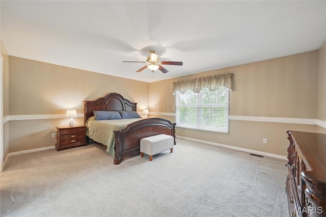 13456 Sunset Meadows Ln, Saint Louis, MO 63128 - bedroom featuring baseboards, carpet, and a ceiling fan