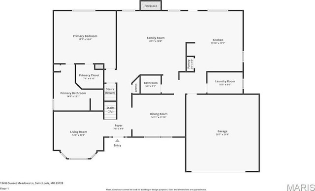 13456 Sunset Meadows Ln, Saint Louis, MO 63128 - room layout