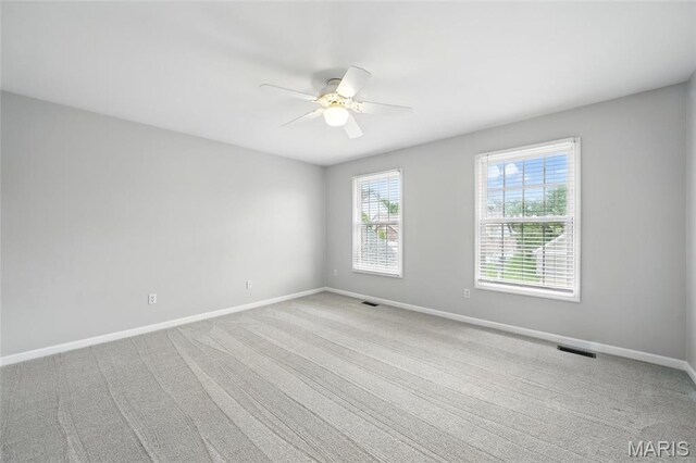 13456 Sunset Meadows Ln, Saint Louis, MO 63128 - carpeted empty room featuring ceiling fan and baseboards