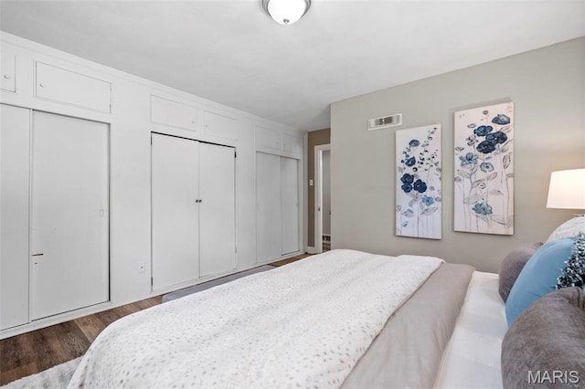 309 N Schlueter Ave, Saint Louis, MO 63135 - bedroom with wood finished floors and two closets