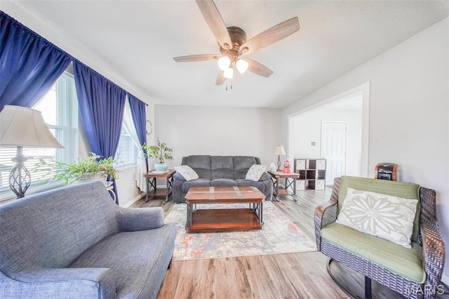 14056 State Route O, Rolla, MO 65401 - living room with a ceiling fan and wood finished floors