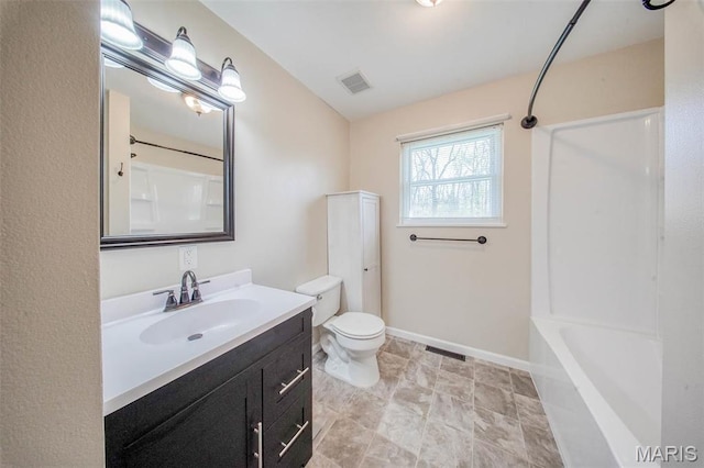14056 State Route O, Rolla, MO 65401 - full bath featuring vanity, toilet, baseboards, and tub / shower combination
