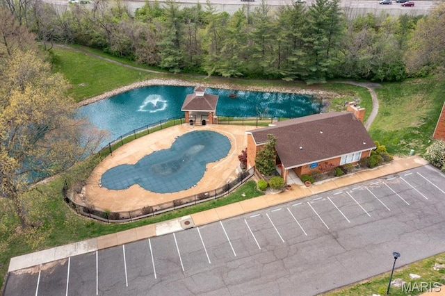 2014 Greenglen Dr Unit 101, Saint Louis, MO 63122 - aerial view of a pool area and a nearby body of water