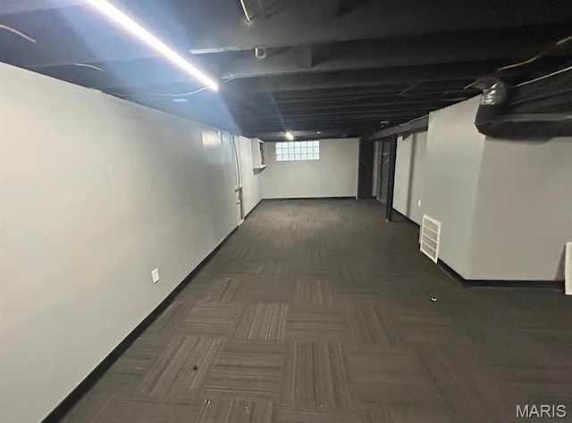 9647 Margo Ann Ln, Saint Louis, MO 63134 - basement with dark carpet