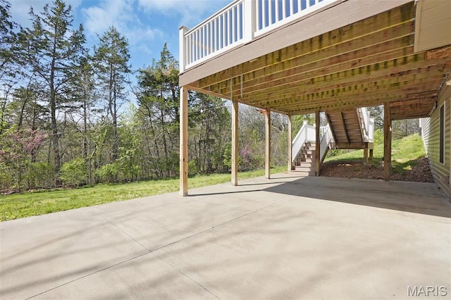9336 Excelsior Rd, Gerald, MO 63037 - view of patio featuring stairs