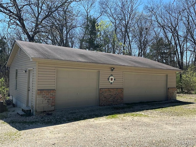 9336 Excelsior Rd, Gerald, MO 63037 - detached garage featuring central AC unit