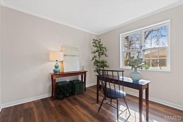 1551 Swallow Dr, Saint Louis, MO 63144 - office space featuring wood finished floors, crown molding, and baseboards