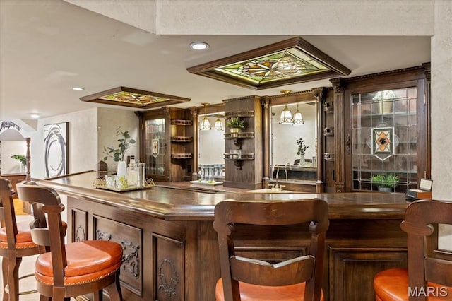 13596 Kings Glen Dr, Saint Louis, MO 63131 - indoor bar featuring recessed lighting