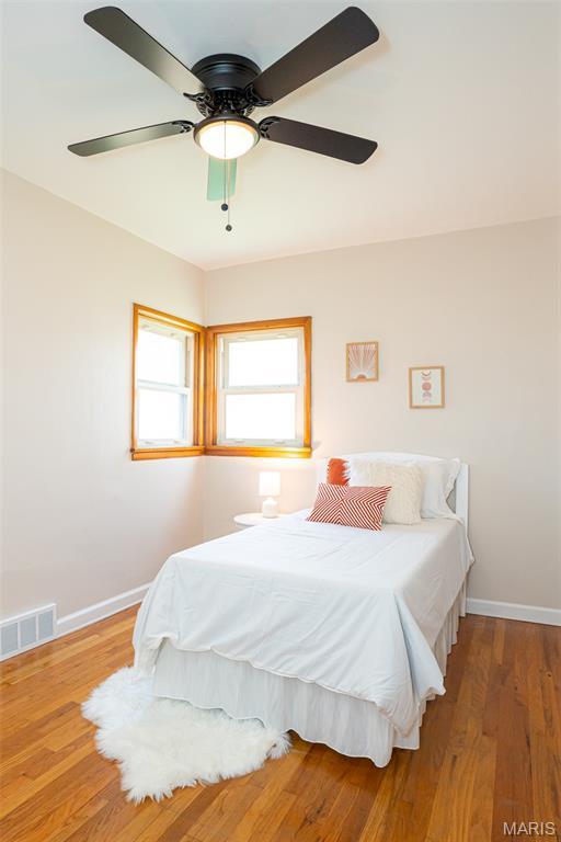 2917 Grand Ave, Granite City, IL 62040 - bedroom featuring wood finished floors and a ceiling fan