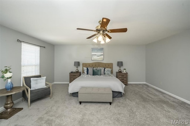 1168 Oak Hollow Dr, Imperial, MO 63052 - carpeted bedroom with baseboards and a ceiling fan