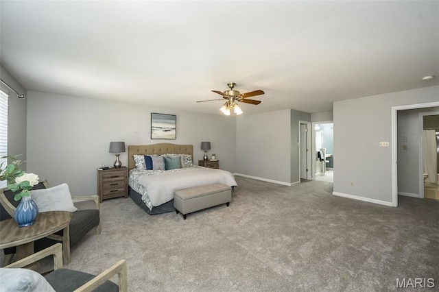 1168 Oak Hollow Dr, Imperial, MO 63052 - bedroom featuring carpet floors, baseboards, and a ceiling fan