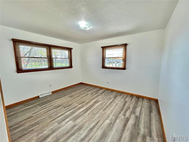 1101 S Mildred Blvd, Salem, MO 65560 - spare room featuring a textured ceiling, plenty of natural light, wood finished floors, and baseboards