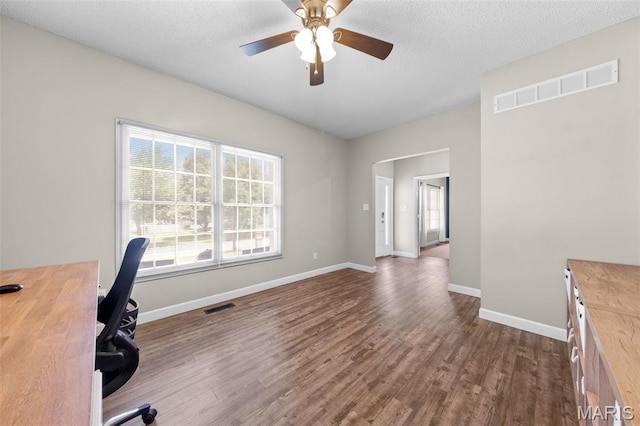 11 Country Crossing Estates Dr, Saint Peters, MO 63376 - unfurnished office featuring dark wood finished floors and ceiling fan