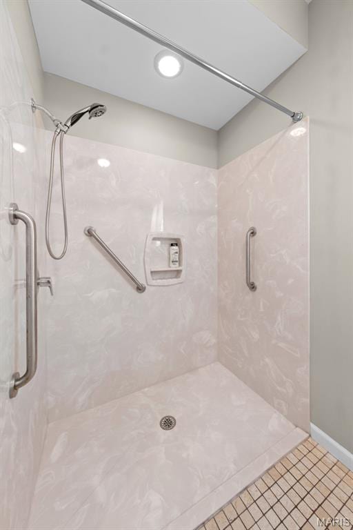 11 Country Crossing Estates Dr, Saint Peters, MO 63376 - bathroom with a marble finish shower and tile patterned flooring