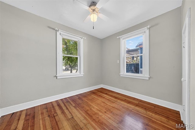 837 Tuxedo Blvd, Saint Louis, MO 63119 - empty room featuring hardwood / wood-style flooring and ceiling fan
