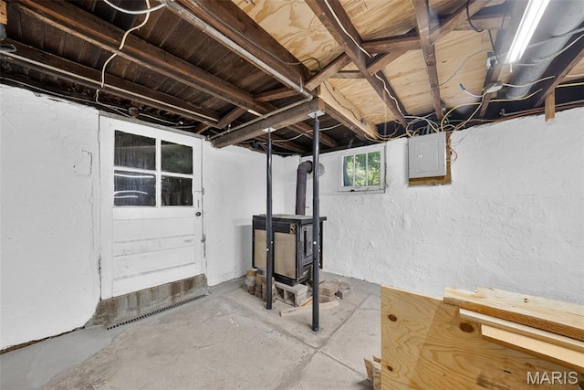 837 Tuxedo Blvd, Saint Louis, MO 63119 - basement with electric panel and a textured wall