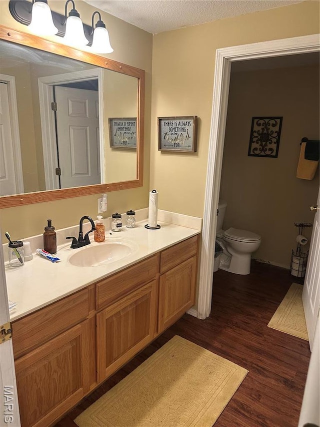 949 Ripley 21n-4, Doniphan, MO 63935 - bathroom with wood finished floors, vanity, toilet, and a textured ceiling