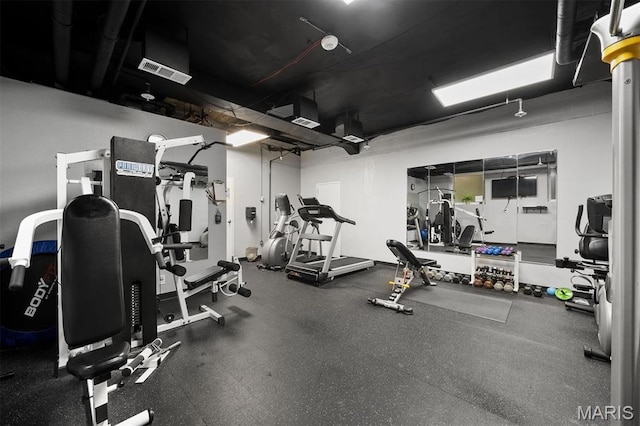 view of workout area
