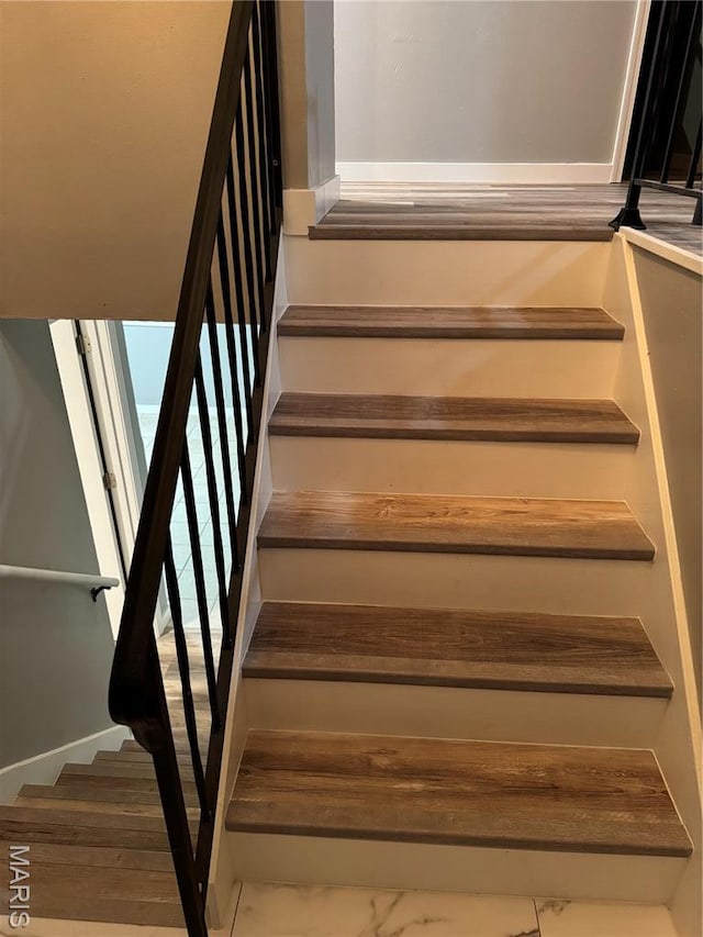 view of stairway
