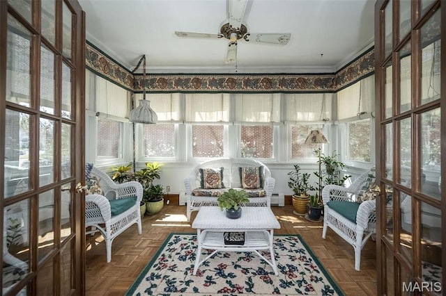 631 N Geyer Rd, Saint Louis, MO 63122 - sunroom featuring ornamental molding