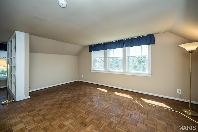 631 N Geyer Rd, Saint Louis, MO 63122 - additional living space with vaulted ceiling and baseboards