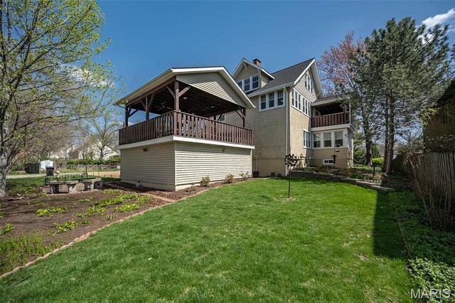 631 N Geyer Rd, Saint Louis, MO 63122 - back of property with a balcony