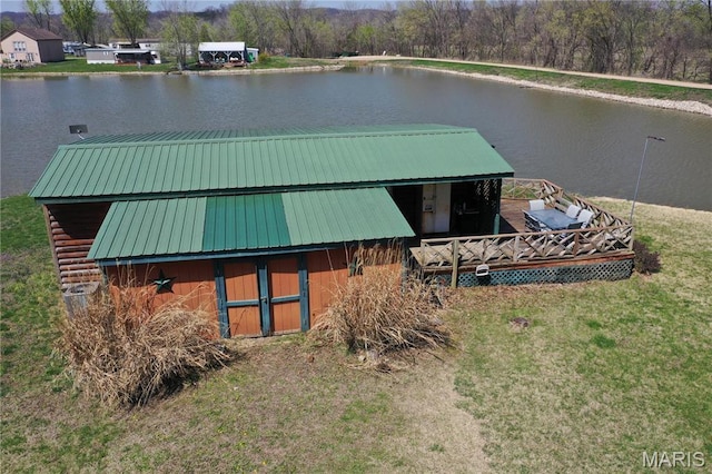 1920 Choctaw Path, Hermann, MO 65041 - view of outdoor structure featuring a water view and an outbuilding