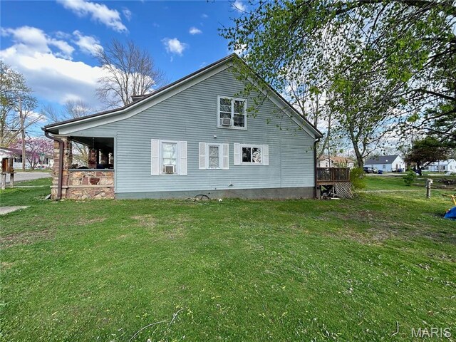 705 E Gibbs St, Salem, MO 65560 - view of property exterior with a yard and a deck
