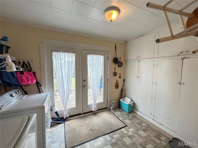 705 E Gibbs St, Salem, MO 65560 - washroom featuring independent washer and dryer and french doors