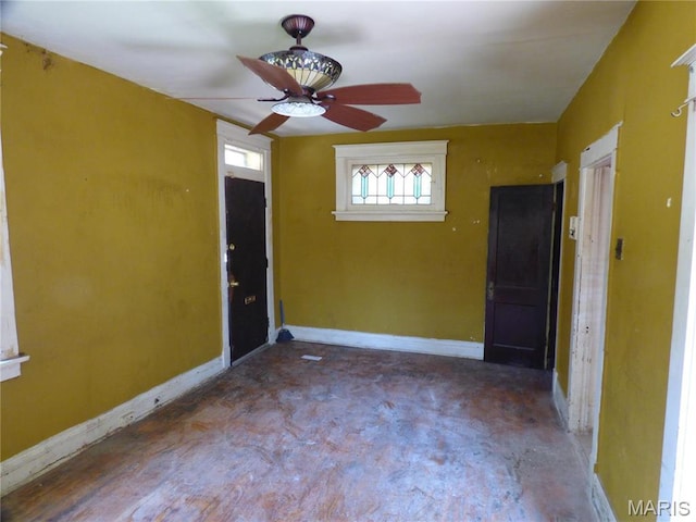 5086 Arlington Ave, Saint Louis, MO 63120 - spare room with a ceiling fan and baseboards