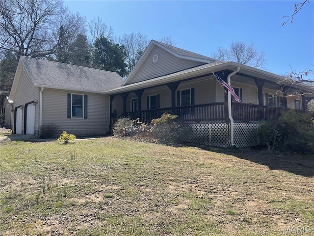 4101 Juedeman Rd, Mo, MO 65453 - view of front of property featuring covered porch and a front lawn