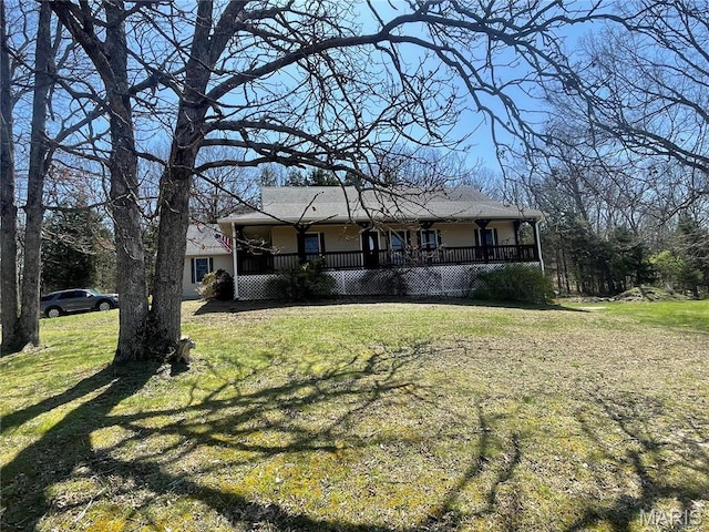 4101 Juedeman Rd, Mo, MO 65453 - view of front of property featuring a porch and a front lawn