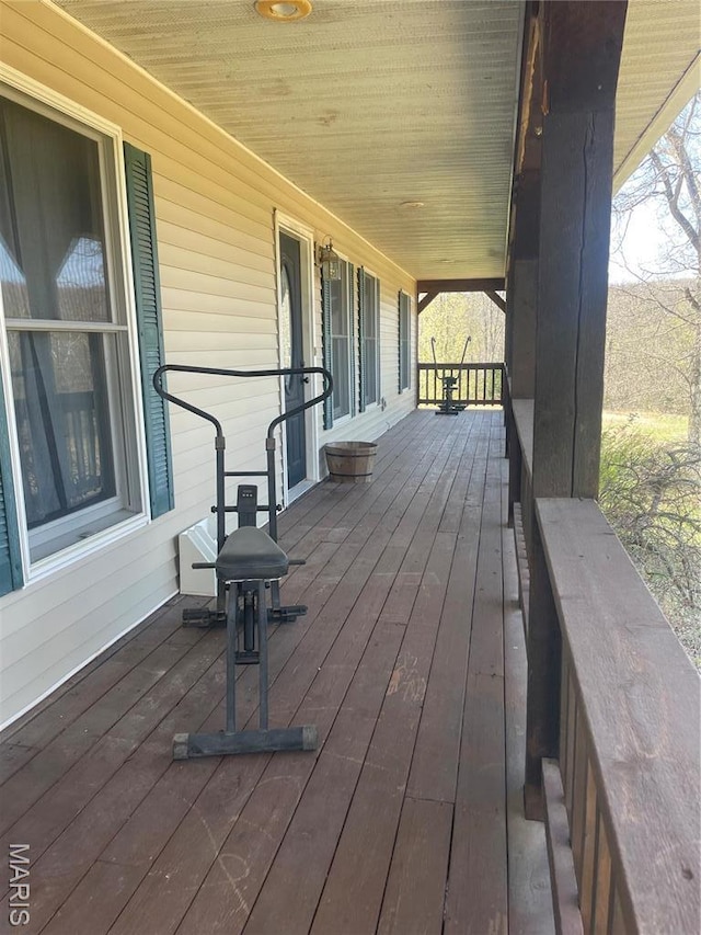 4101 Juedeman Rd, Mo, MO 65453 - wooden deck featuring covered porch