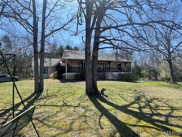 4101 Juedeman Rd, Mo, MO 65453 - view of grassy yard featuring a porch