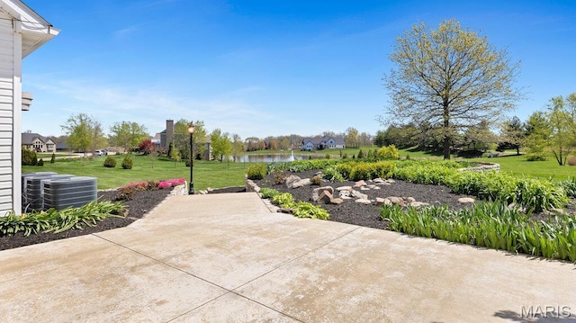 9108 Wiltshire Dr, Columbia, IL 62236 - view of patio featuring a water view and cooling unit