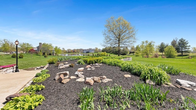 9108 Wiltshire Dr, Columbia, IL 62236 - view of green lawn with a water view