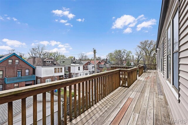 5858 Nina Pl Unit 3E, Saint Louis, MO 63112 - deck featuring a residential view