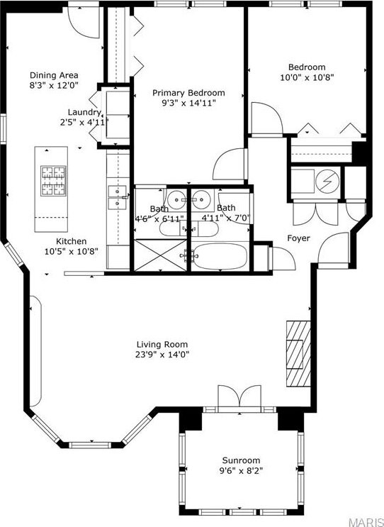 5858 Nina Pl Unit 3E, Saint Louis, MO 63112 - property floor plan