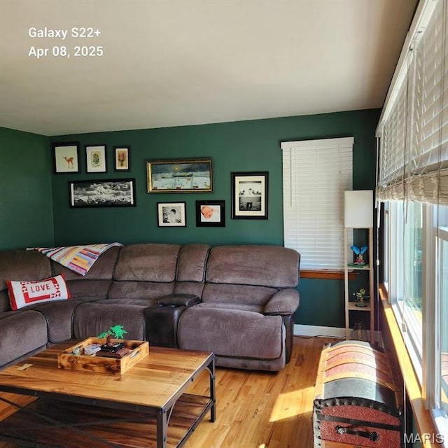 2011 Cypress St, Highland, IL 62249 - living room featuring wood finished floors and baseboards