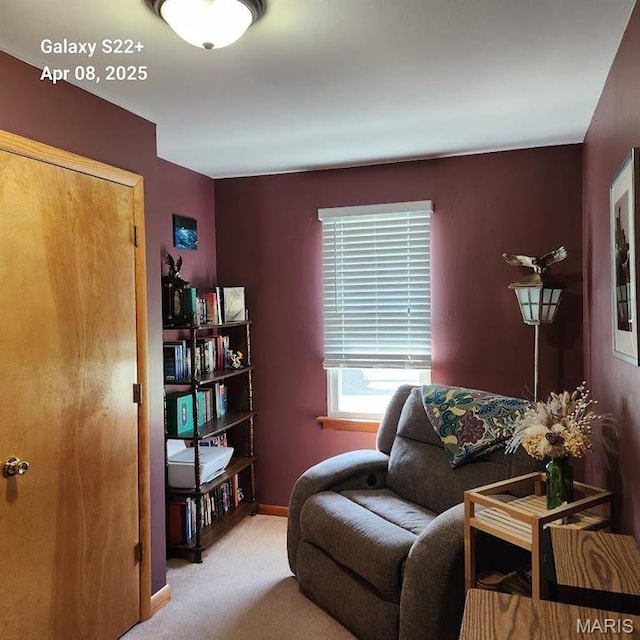2011 Cypress St, Highland, IL 62249 - living area with carpet and baseboards