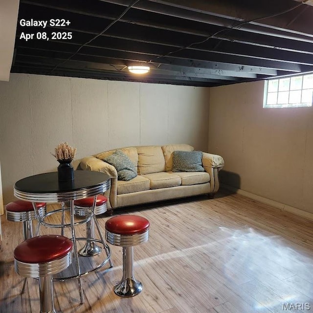 2011 Cypress St, Highland, IL 62249 - living area featuring wood finished floors and baseboards