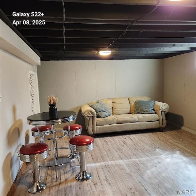 2011 Cypress St, Highland, IL 62249 - living area featuring wood finished floors and baseboards