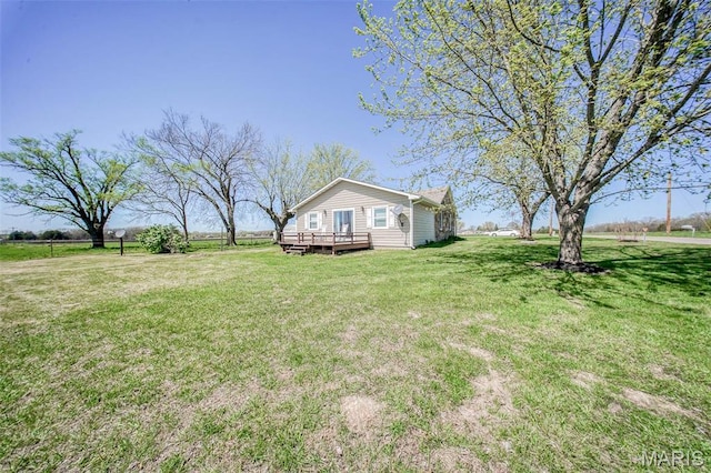 15227 County Road 1110, St James, MO 65559 - view of grassy yard featuring a wooden deck