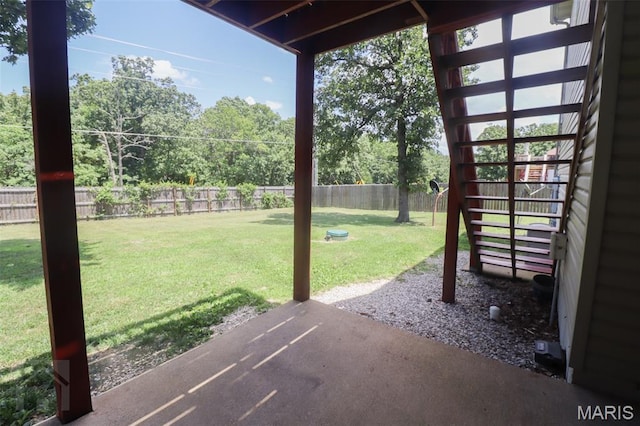 23332 Righteous Ln, Waynesville, MO 65583 - fenced backyard featuring a patio