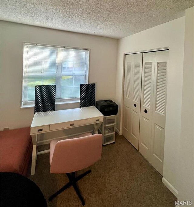 1504 Swallow Dr, Saint Louis, MO 63144 - office area with a textured ceiling and carpet floors